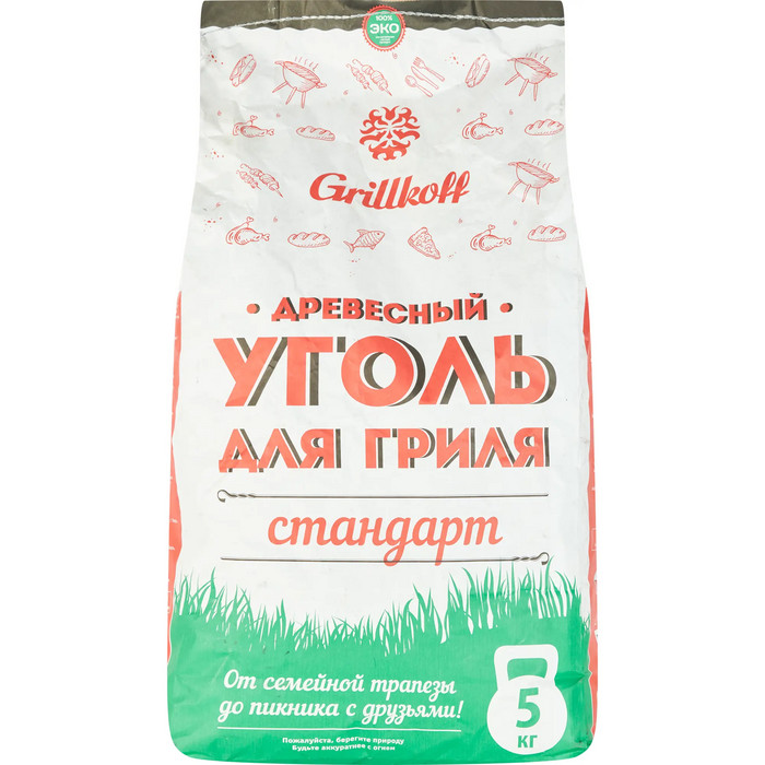 Уголь древесный берёзовый Grillkoff, 5 кг